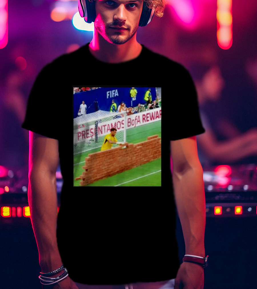 Vozinha Cape Verde FIFA Goalkeeper Meme Brick Wall Soccer Humor T-Shirt