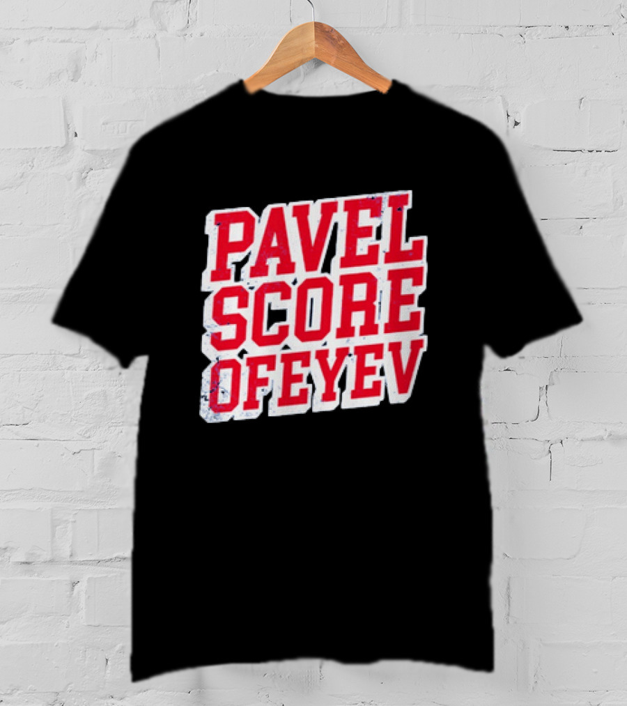 Pavel Score Vegas Golden Knights Distressed Dorofeyev T-Shirt