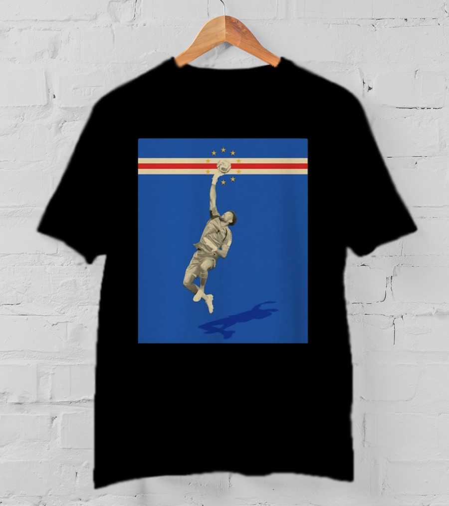 Vozinha Cape Verde African Cup Of Nations Soccer Star Goalkeeper Save T-Shirt