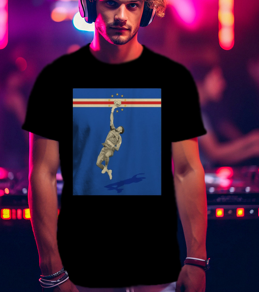 Vozinha Cape Verde African Cup Of Nations Soccer Star Goalkeeper Save T-Shirt