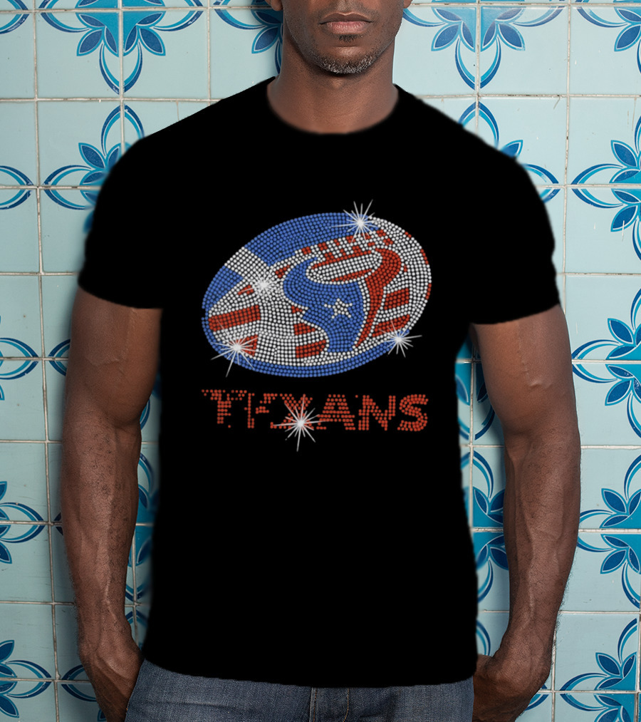 Texans Football Rhinestone Sparkle Team T-Shirt
