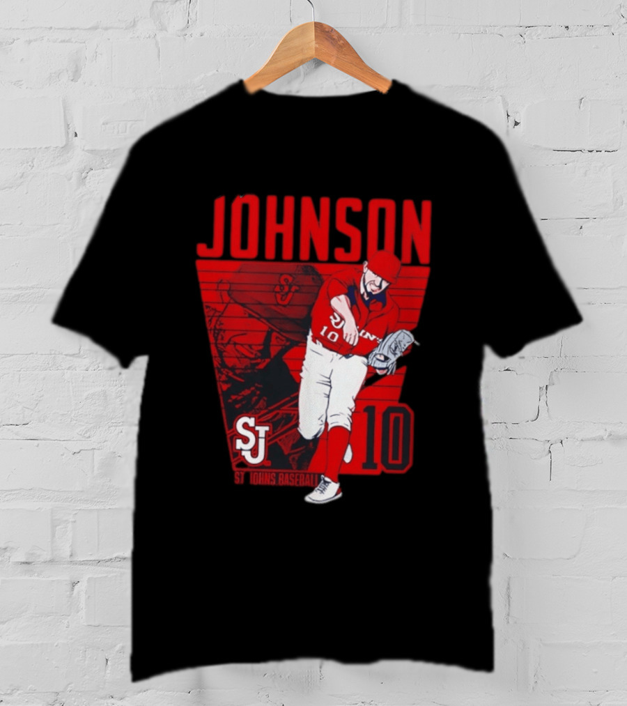 St. John's Baseball Johnson 10 Player Action T-Shirt