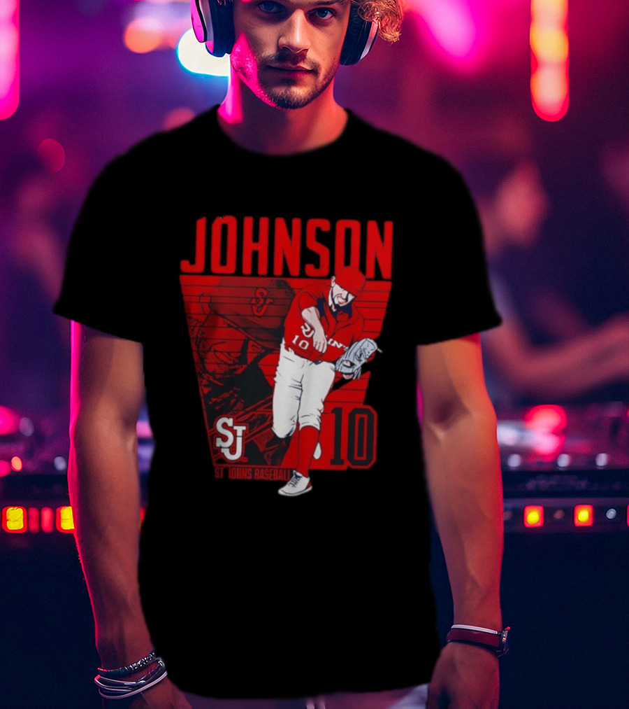 St. John's Baseball Johnson 10 Player Action T-Shirt