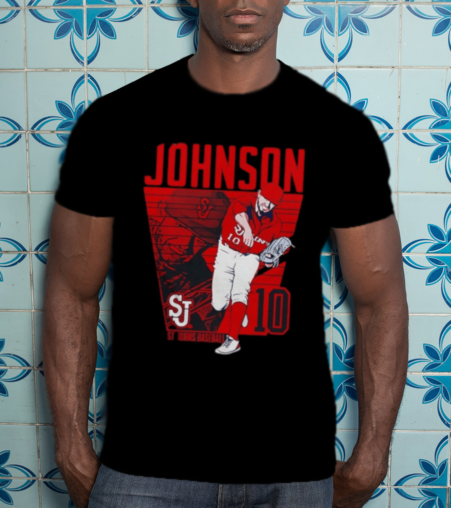 St. John's Baseball Johnson 10 Player Action T-Shirt