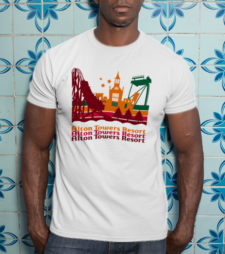 Alton Towers Resort Iconic Rides And Castle Attractions T-Shirt