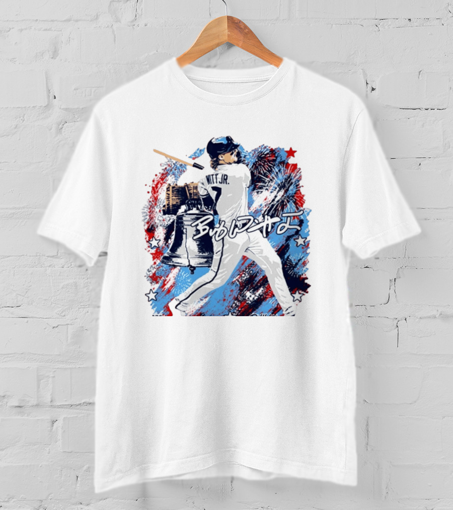 Bobby Witt Jr 2026 Philly Liberty Bell And Fireworks Baseball T-Shirt