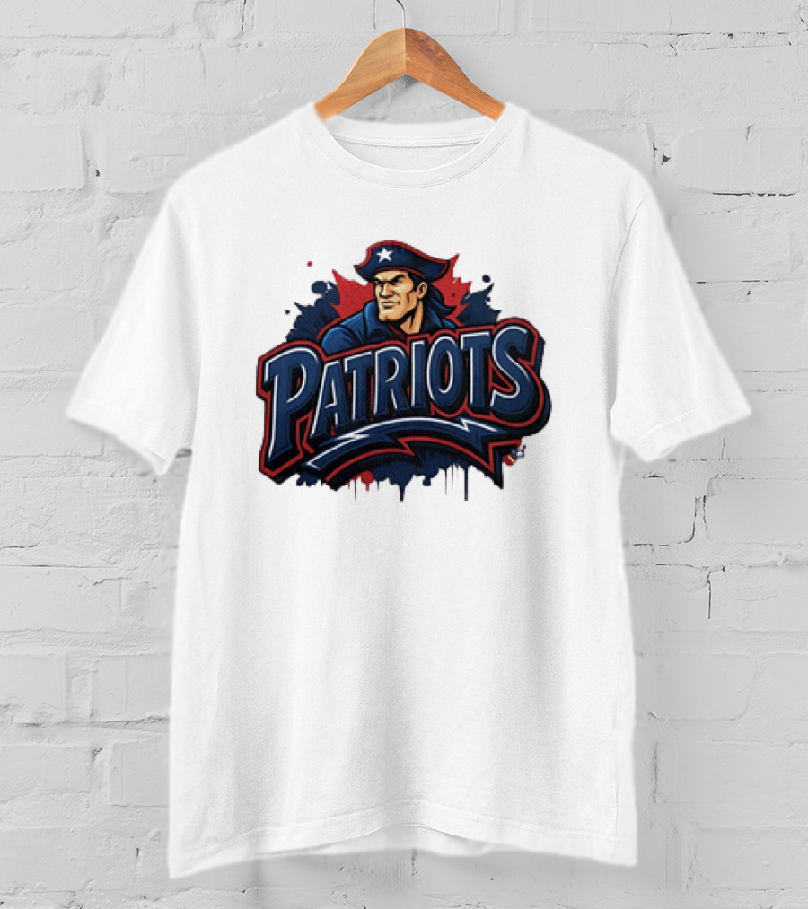 New England Patriots Graffiti Pat Patriot Iconic Team T-Shirt