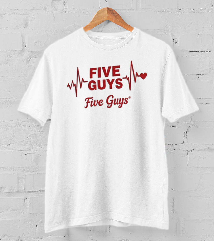 Heartbeat Love Five Guys Addiction T-Shirt