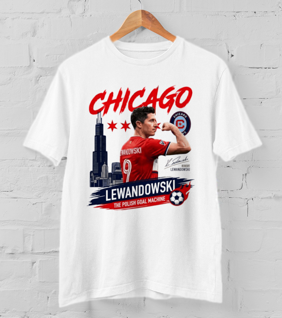 Chicago Fire FC Lewandowski The Polish Goal Machine T-Shirt