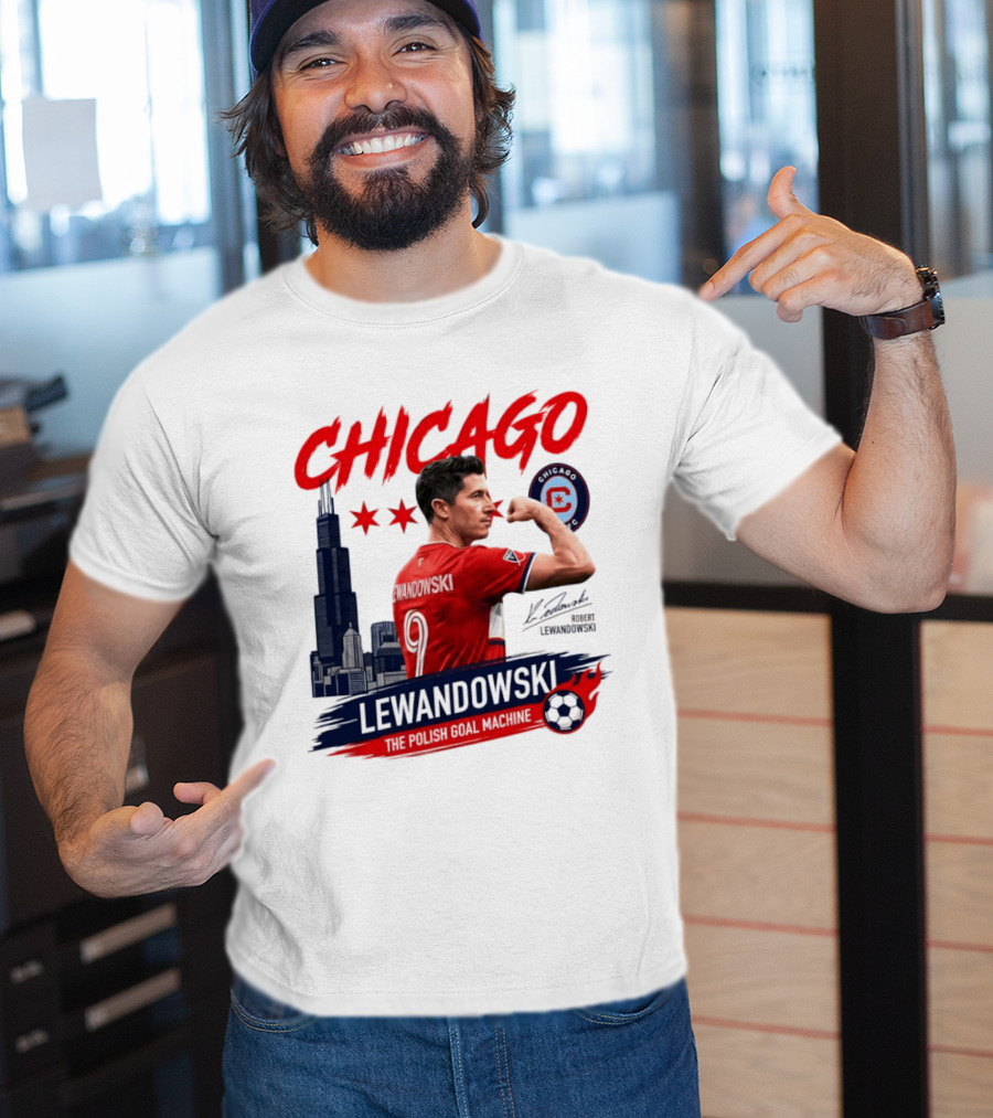 Chicago Fire FC Lewandowski The Polish Goal Machine T-Shirt