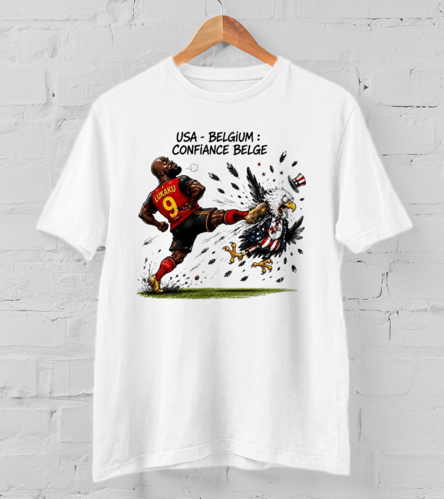 USA Belgium Confiance Belge Romelu Lukaku Cartoon T-Shirt