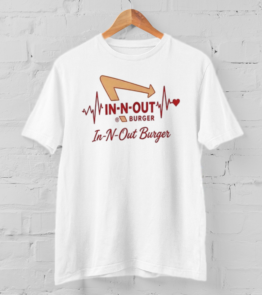 In N Out Burger Heartbeat Lover Addiction T-Shirt