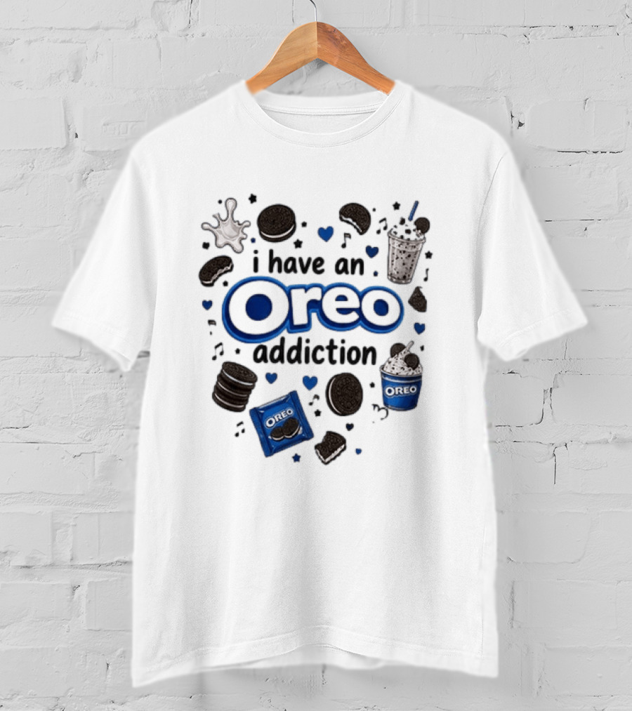 I Have An Oreo Addiction Cookies Milkshake Love T-Shirt