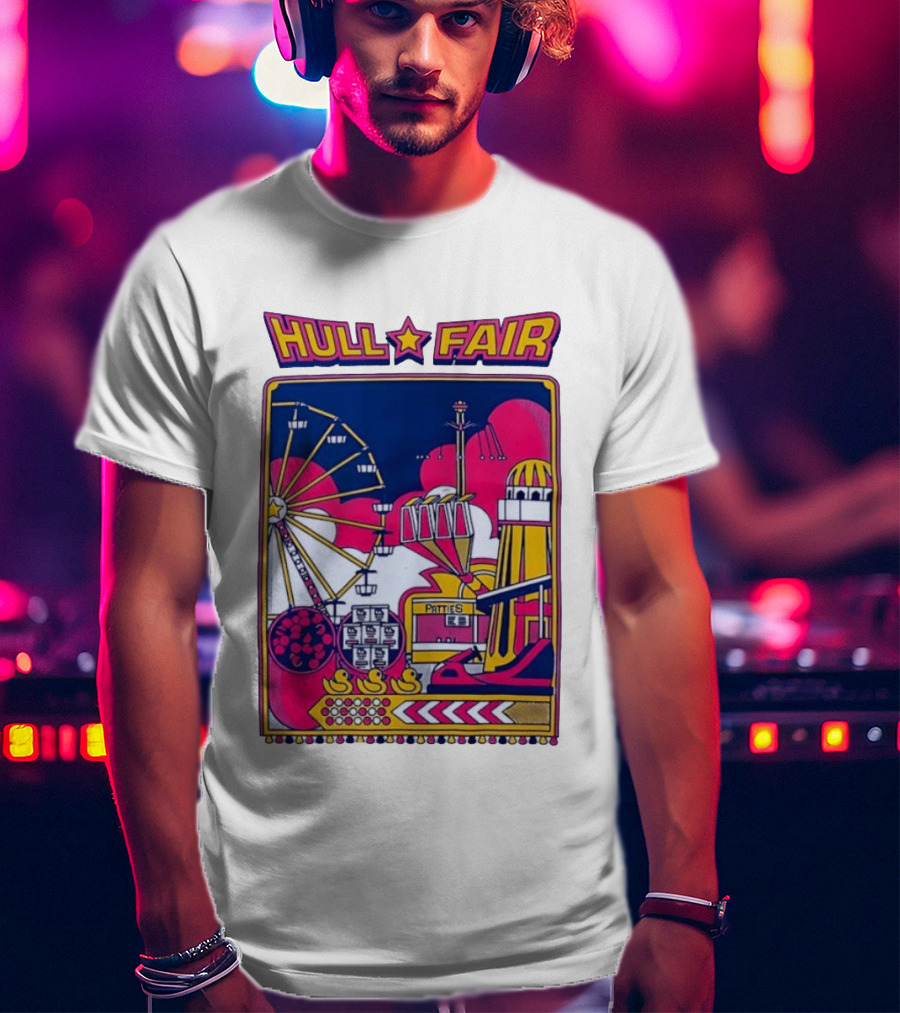 Hull Fair Patties Carnival Ferris Wheel And Helter Skelter Fun Attractions T-Shirt
