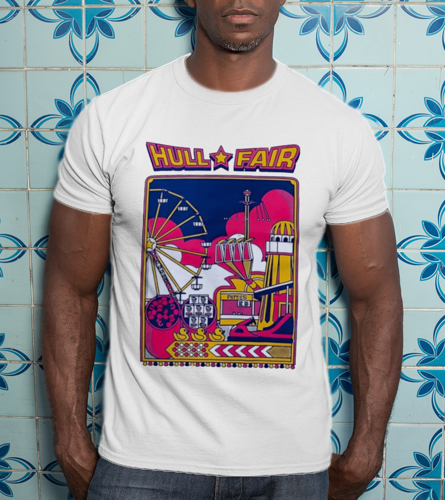 Hull Fair Patties Carnival Ferris Wheel And Helter Skelter Fun Attractions T-Shirt