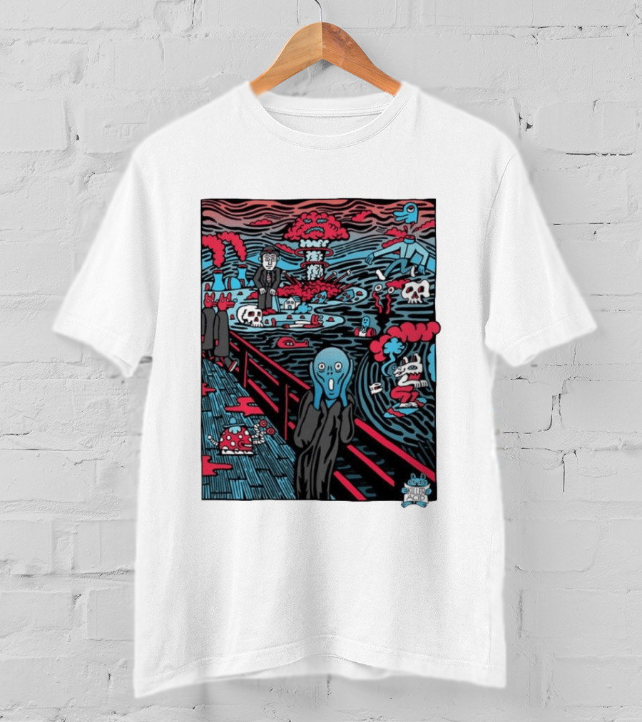 The American Scream Killer Acid Psychedelic Surrealist Edvard Munch Mashup T-Shirt