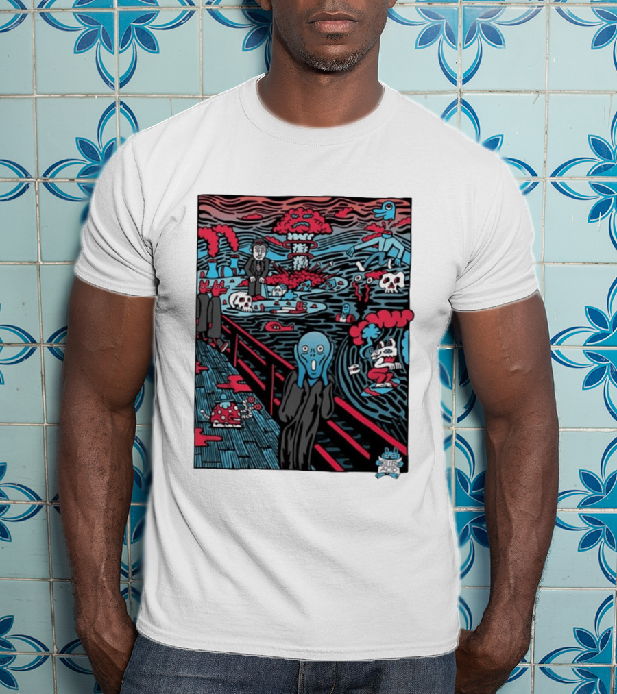 The American Scream Killer Acid Psychedelic Surrealist Edvard Munch Mashup T-Shirt