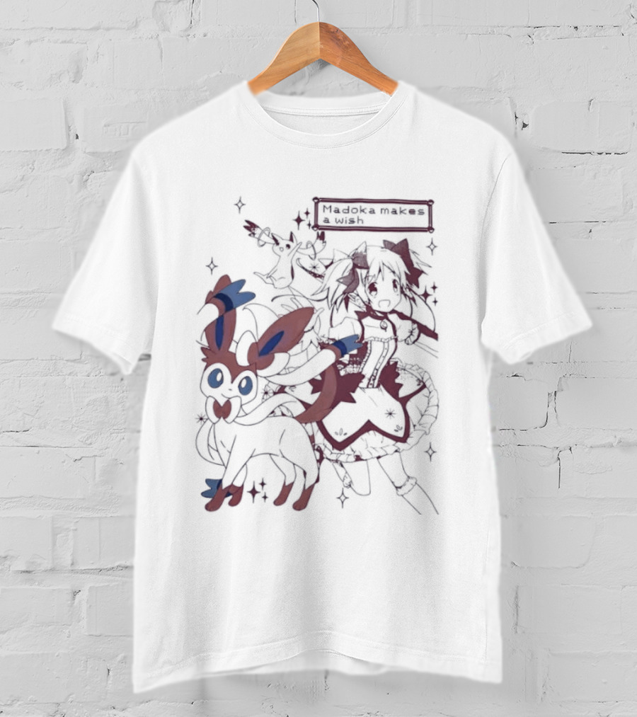 Madoka Kaname And Sylveon Anime Wish Collaboration T-Shirt