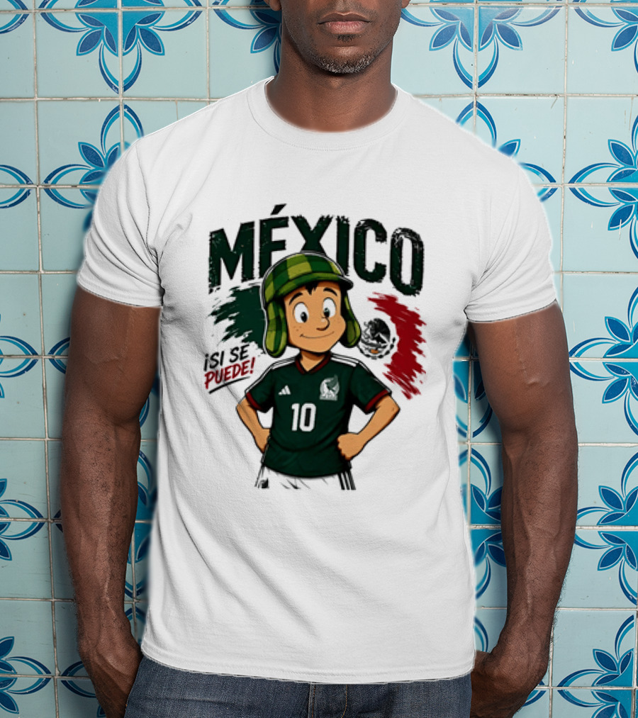 México El Chavo Del Ocho Isi Se Puede Football Soccer Jersey 10 T-Shirt
