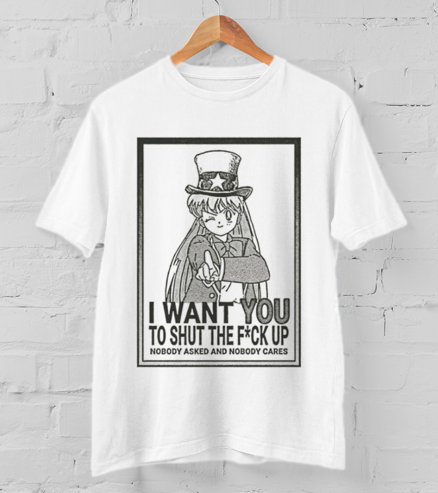 Minako Aino I Want You To Shut The F*** Up Sailor Moon Nobody Asked Nobody Cares T-Shirt