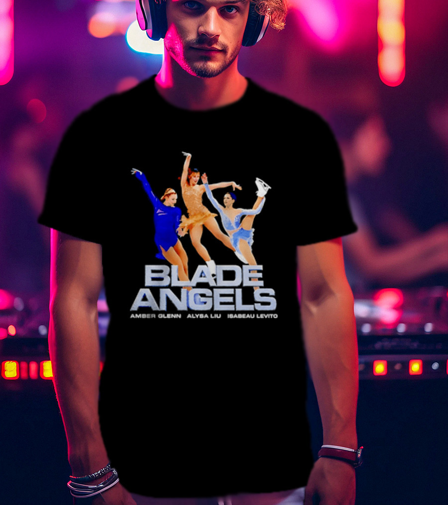 Blade Angels Amber Glenn Alysa Liu Isabeau Levito Team USA Figure Skating T-Shirt