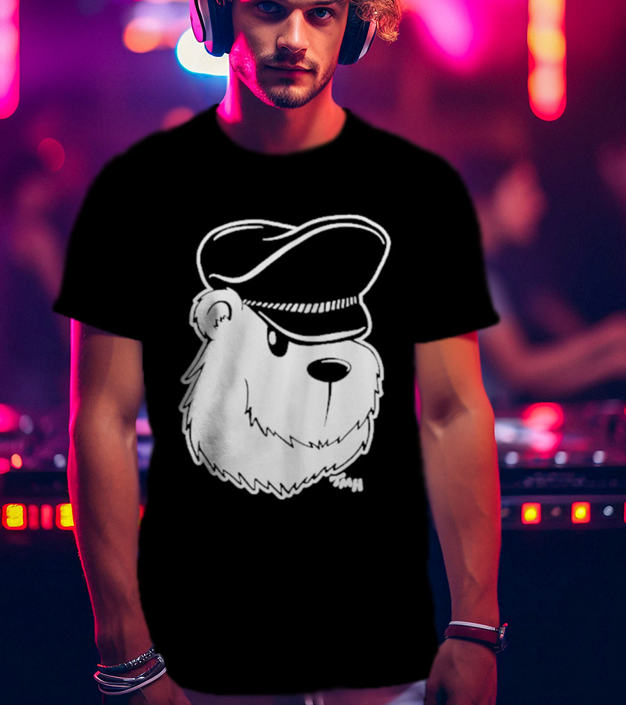 Bear With Police Officer Hat T-Shirt