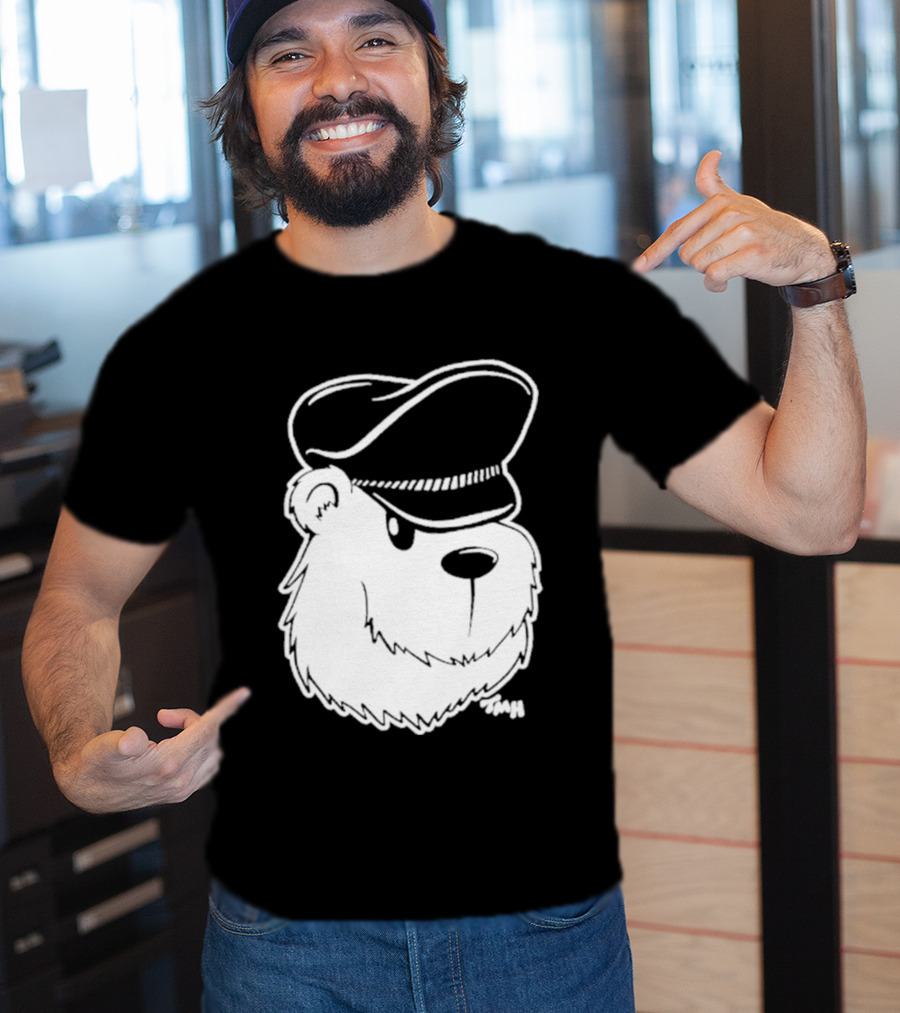 Bear With Police Officer Hat T-Shirt