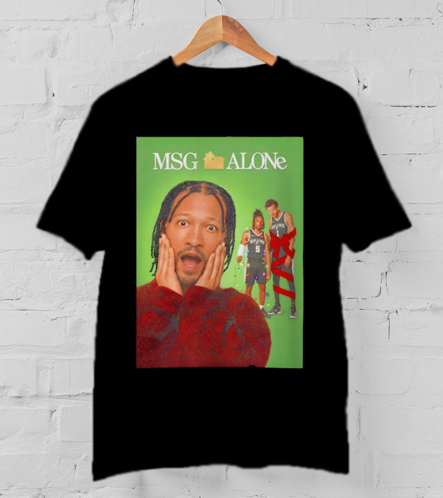 MSG ALONe Jalen Brunson Victor Wembanyama New York Knicks Home Alone NBA Basketball Spurs T-Shirt