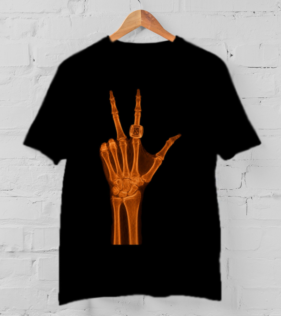 Jalen Brunson X Ray Peace Gesture With Championship Ring T-Shirt