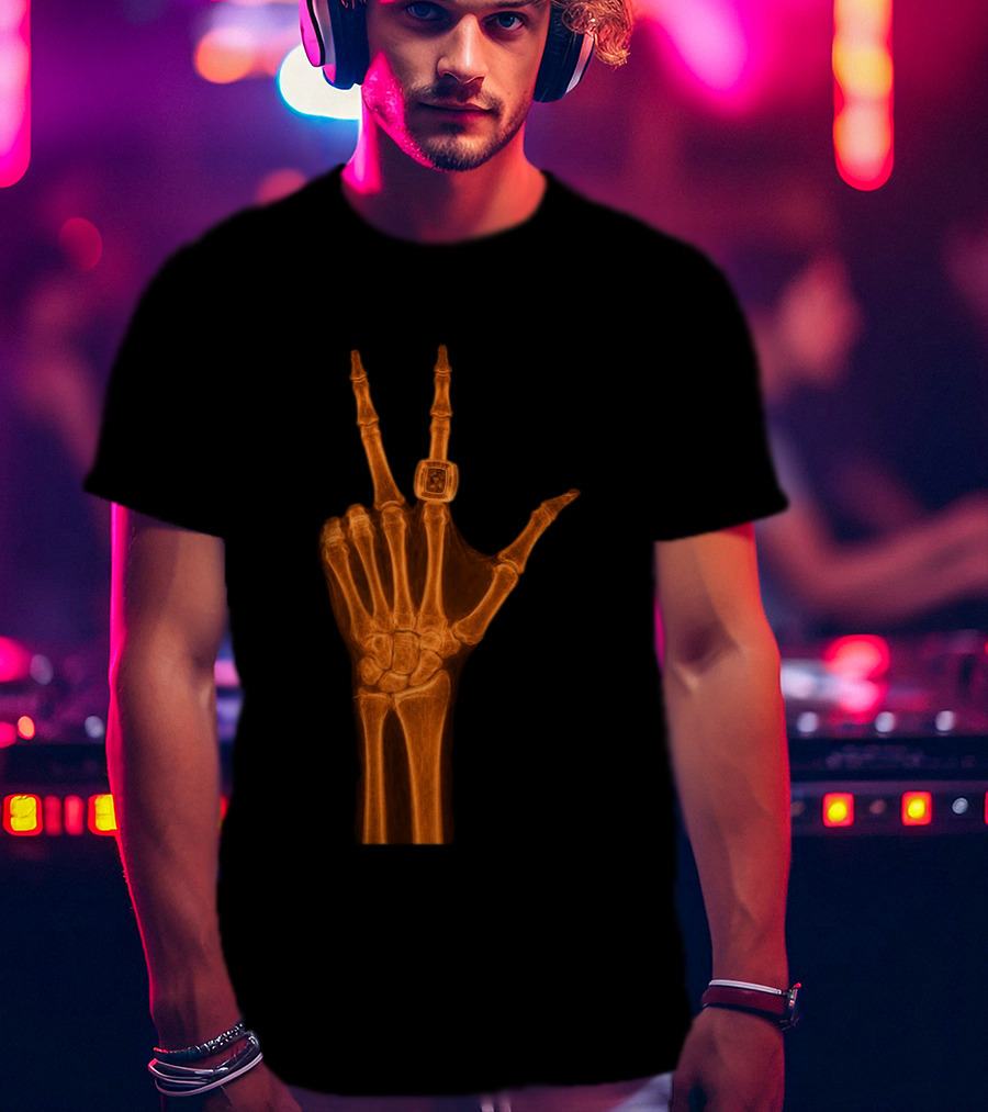 Jalen Brunson X Ray Peace Gesture With Championship Ring T-Shirt