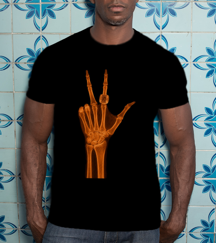 Jalen Brunson X Ray Peace Gesture With Championship Ring T-Shirt