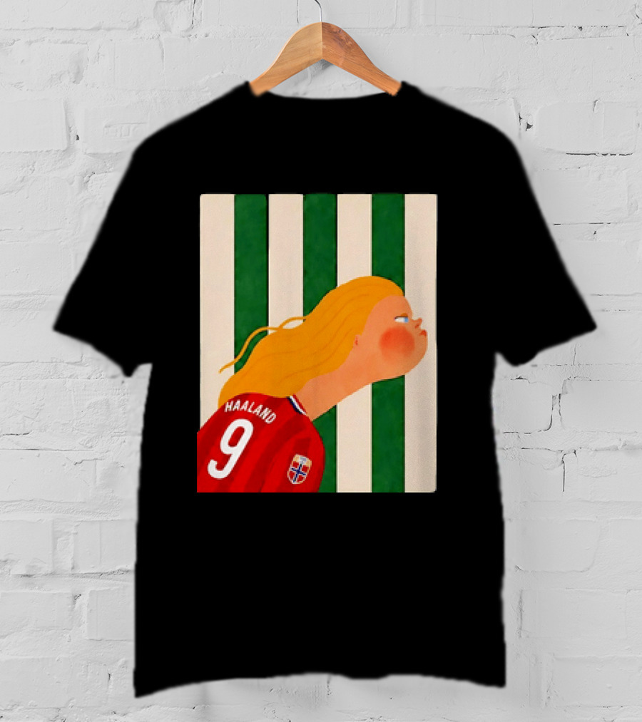 Erling Haaland No 9 Norway National Team Cartoon T-Shirt