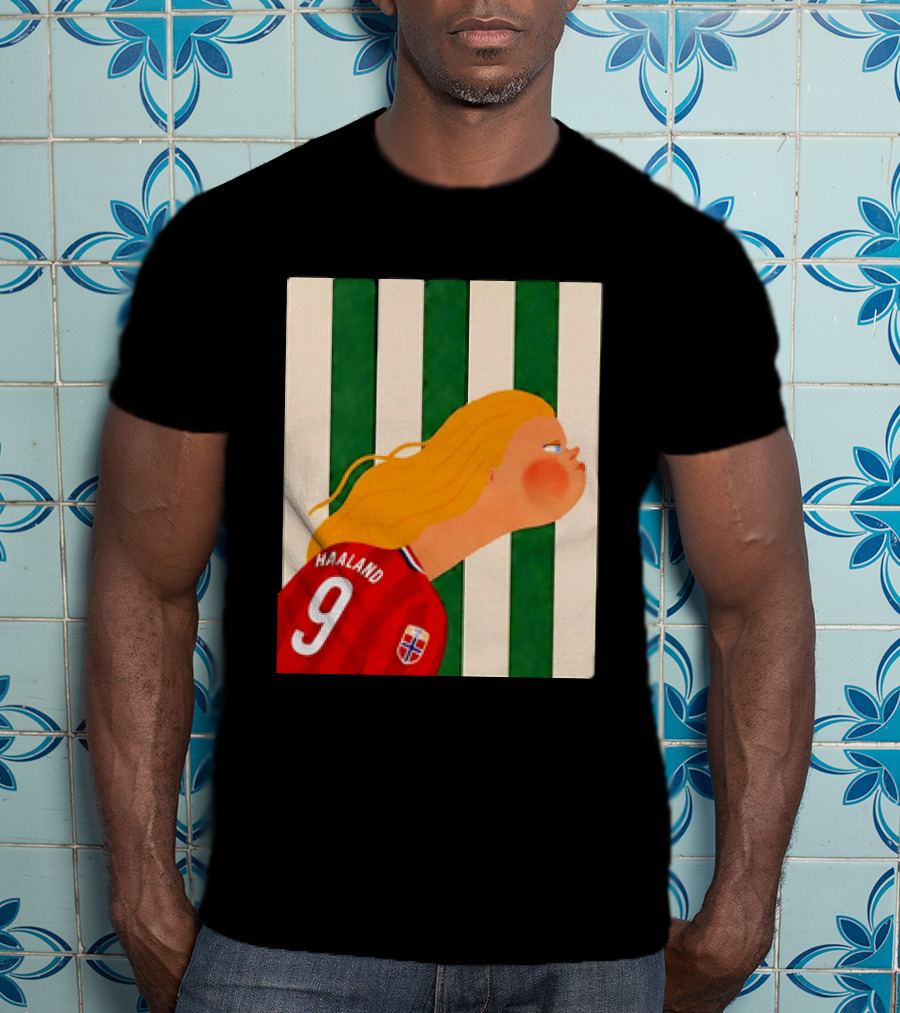 Erling Haaland No 9 Norway National Team Cartoon T-Shirt
