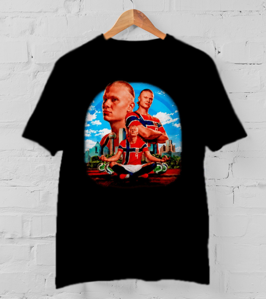 Erling Haaland Norway 26WC Collage National Team Footballer T-Shirt