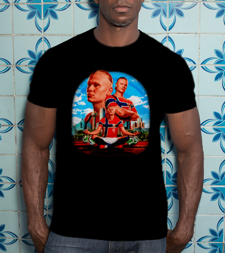 Erling Haaland Norway 26WC Collage National Team Footballer T-Shirt