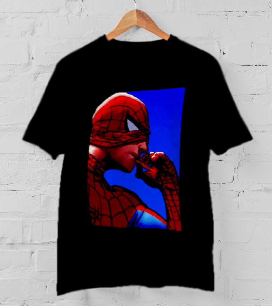 Spider Man Smoking Reaction Meme Awkward Superhero T-Shirt