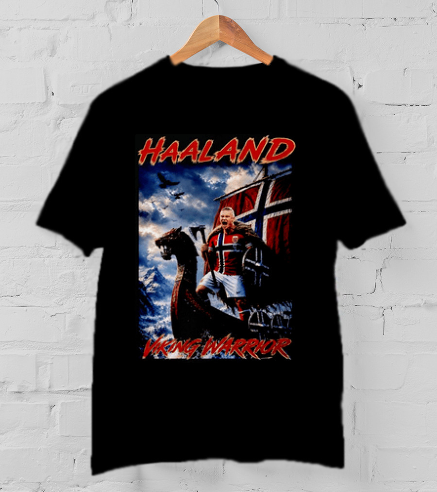 Haaland Viking Warrior Norway Football Nordic Pride T-Shirt