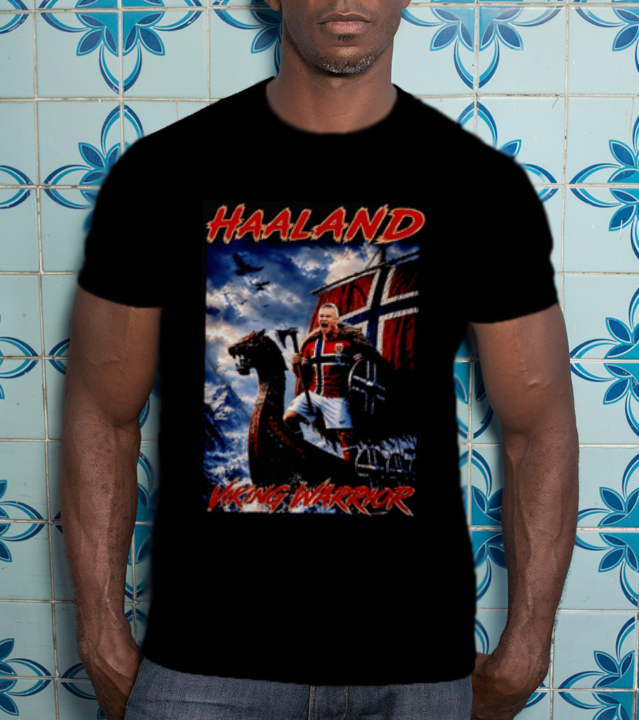 Haaland Viking Warrior Norway Football Nordic Pride T-Shirt