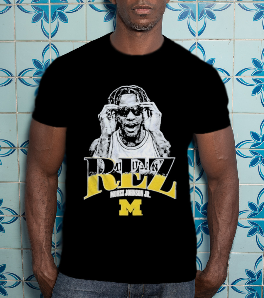 Morez Johnson M Michigan Wolverines Basketball REZ T-Shirt