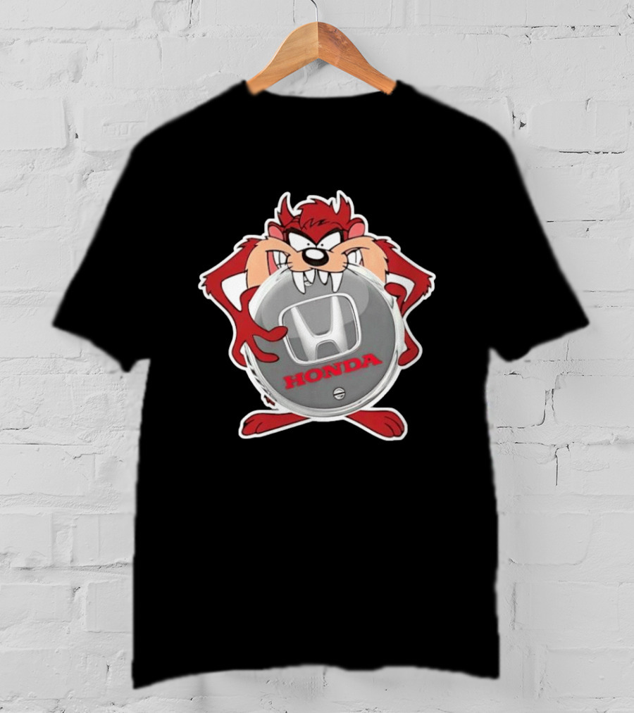 Tasmanian Devil Looney Tunes Holding Honda T-Shirt