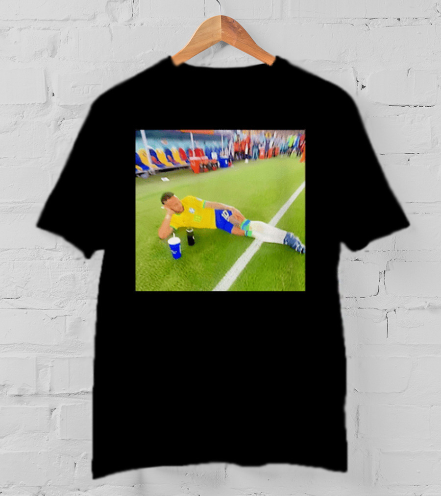 Neymar Jr Brazil Number 10 Relaxing Pitch Meme Iconic Soccer Moment T-Shirt