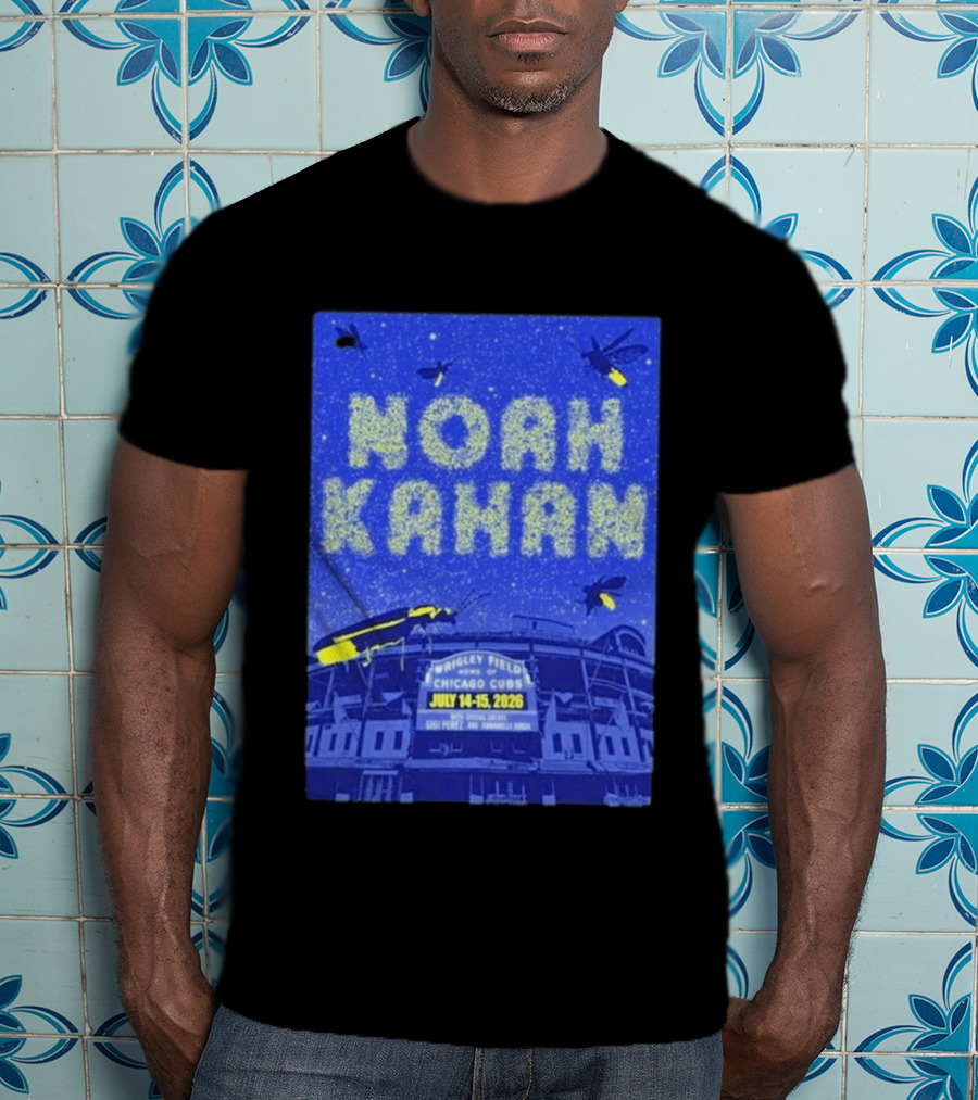 Noah Kahan Live At Wrigley Field Chicago Cubs July 14 15 2026 Event T-Shirt