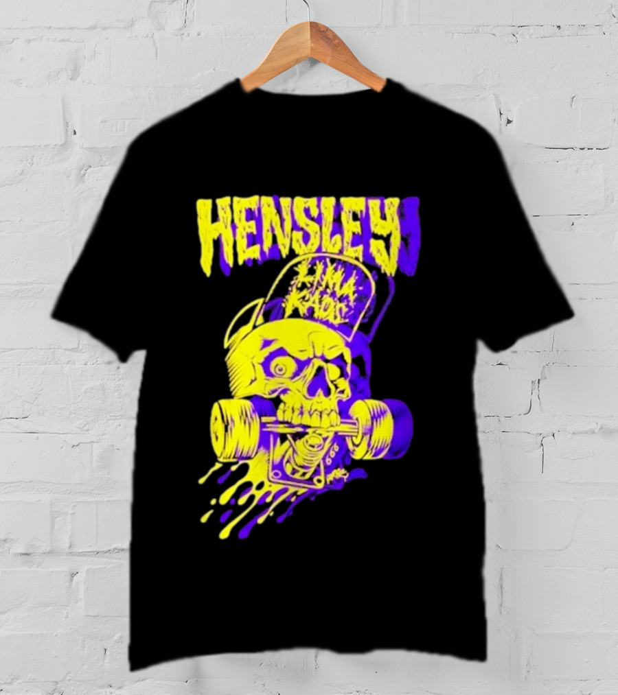 Hensley Lima Kaos Skull Skateboarding T-Shirt