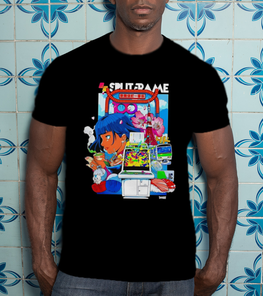 Tokyo Ramen Arcade Splitframe Kabukicho Ichibangai 100 IC Japanese T-Shirt
