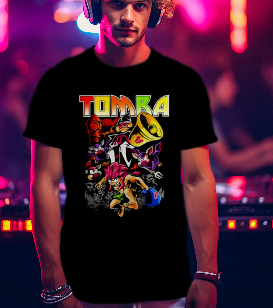 Tomba Video Game Playstation Colorful T-Shirt