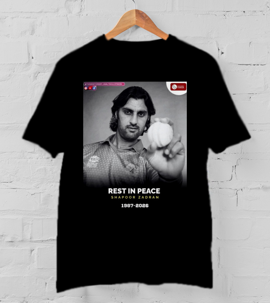 Rest In Peace Shapoor Zadran 1987 2026 T20 World Cup T-Shirt