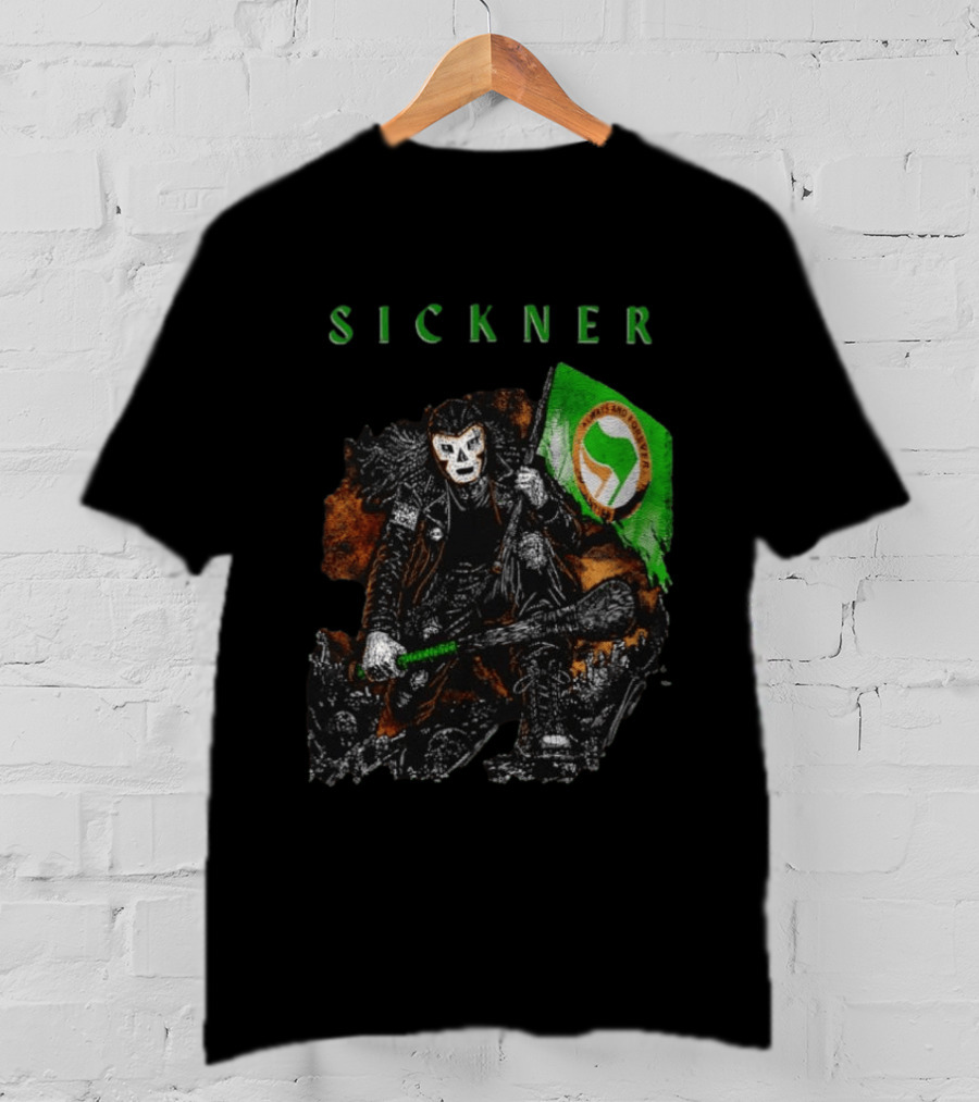 Sickner Mask Warrior Always And Forever Antifascist Hurling Stick T-Shirt