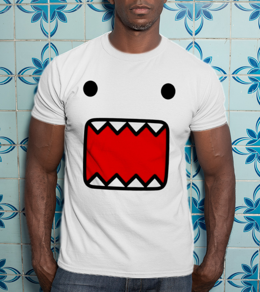 Domo Face Red And Pink Contrast T-Shirt