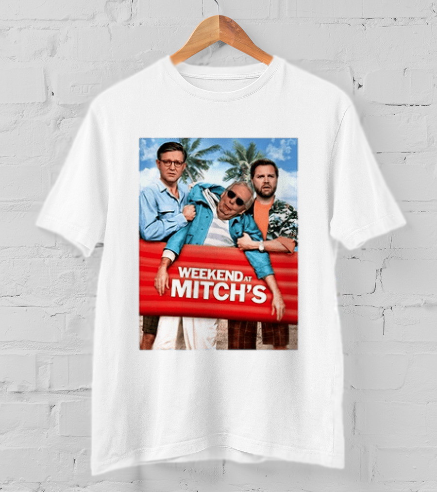 Weekend At Mitch's Meme Mitch McConnell Tropical Comedy T-Shirt