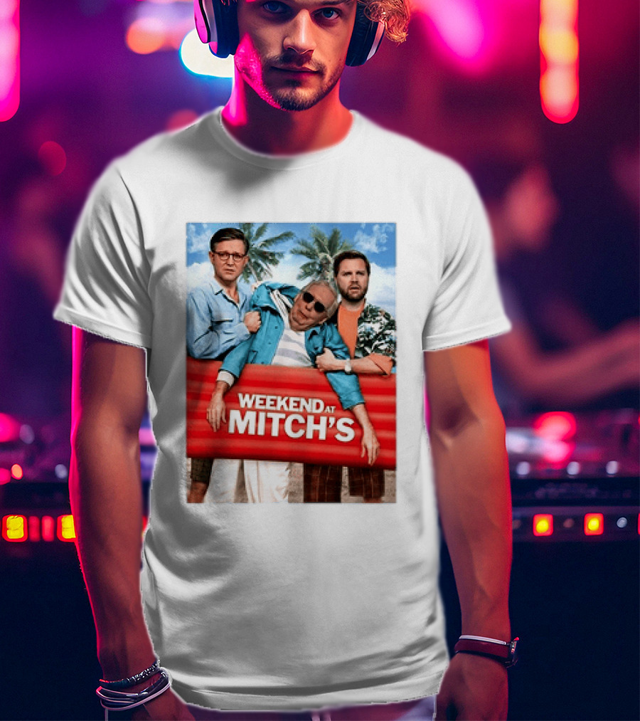Weekend At Mitch's Meme Mitch McConnell Tropical Comedy T-Shirt